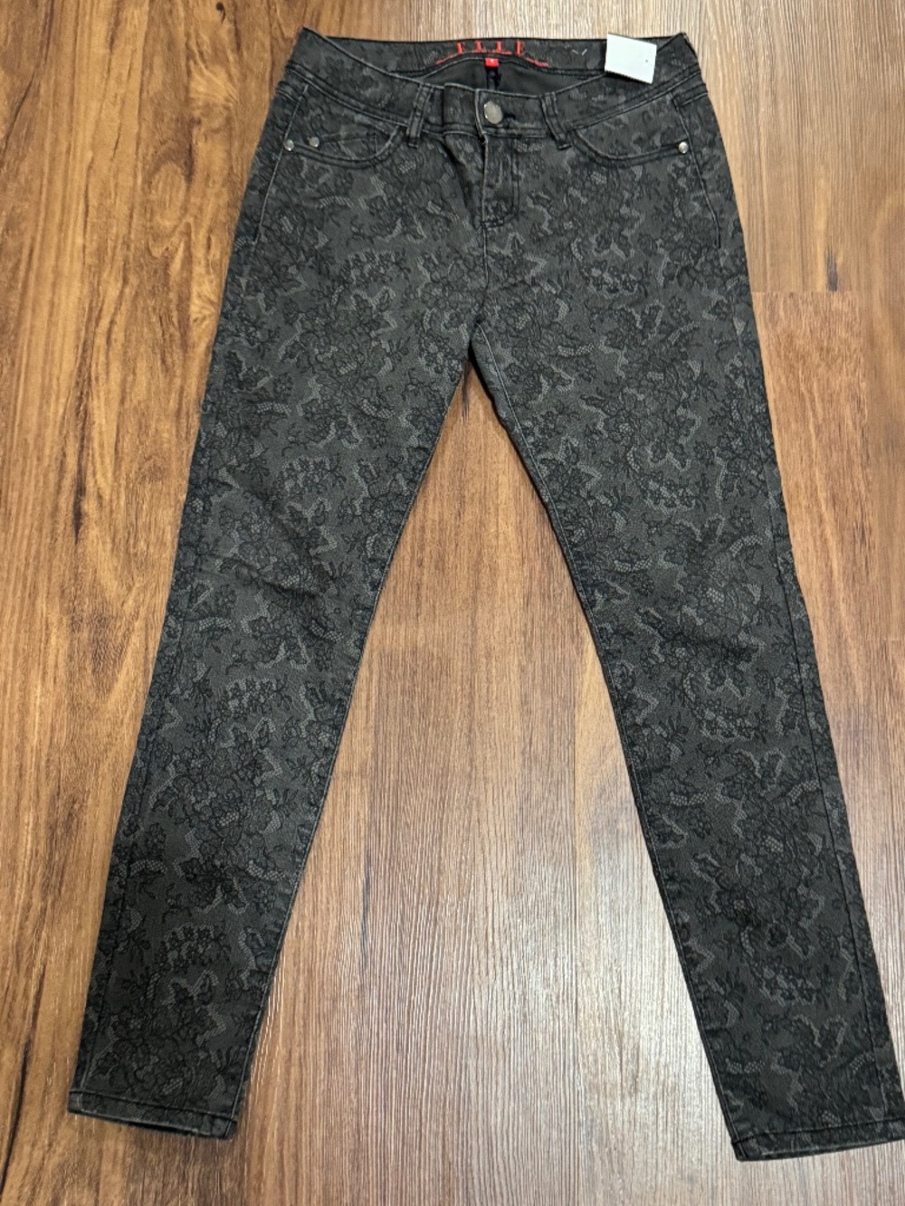 ELLE Floral Gray Pants